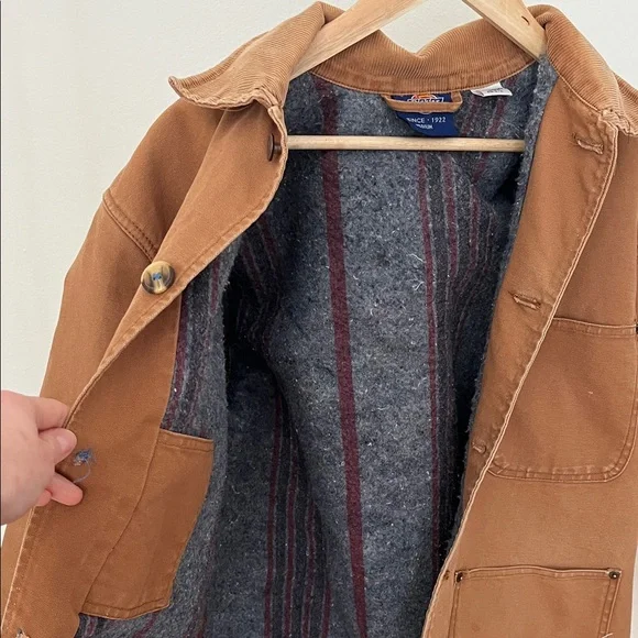 Vintage Dickies Canvas Chore Jacket Coat Mens Medium. Blanket Lined - Picture 3 of 10